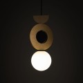 Lampa wisząca DROPS WOOD B naturalne drewno