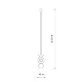Lampa wisząca DROPS WOOD B naturalne drewno