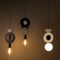 Lampa wisząca DROPS WOOD B naturalne drewno