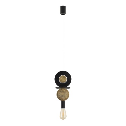 Lampa wisząca DROPS WOOD E czarny