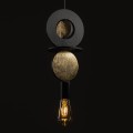 Lampa wisząca DROPS WOOD E czarny