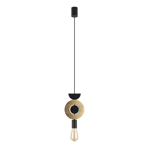 Lampa wisząca DROPS WOOD F złoty