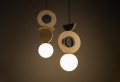 Lampa wisząca DROPS WOOD F złoty