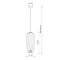 Lampa wisząca nowoczesna PUMPKIN S szary
