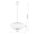 Lampa wisząca nowoczesna PUMPKIN L szary 