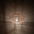 Lampa wisząca RATTAN S naturalne drewno