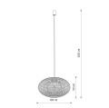 Lampa wisząca RATTAN M naturalne drewno