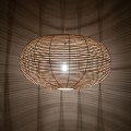 Lampa wisząca RATTAN L naturalne drewno 