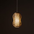 Lampa wisząca PUKET S naturalne drewno