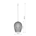 Lampa wisząca HAITI L czarny