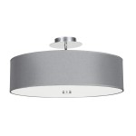 Lampa sufitowa abażur VIVIANE szary 