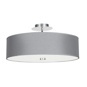 Lampa sufitowa abażur VIVIANE szary 