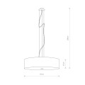 Lampa wisząca abażur VIVIANE biały
