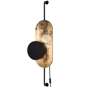 Kinkiet WHEEL LUX złoty/czarny