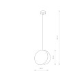 Lampa wisząca WHEEL czarny