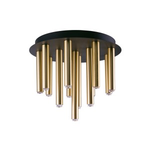 Lampa sufitowa STALACTITE mosiądz/czarny