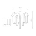 Lampa sufitowa STALACTITE mosiądz/czarny