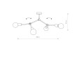 Lampa sufitowa TWIG IV czarny