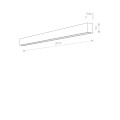 Kinkiet minimalistyczny STRAIGHT WALL LED L srebrny