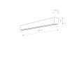 Kinkiet minimalistyczny STRAIGHT WALL LED M grafitowy