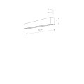 Kinkiet STRAIGHT WALL LED S czarny
