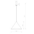 Lampa wisząca ZENITH L szary