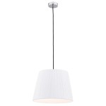 Lampa wisząca z białym plisowanym abażurem ASTI 3851 ARGON