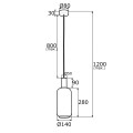 Lampa wisząca SAGUNTO GOLD 4356 Argon
