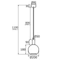 Lampa wisząca ZŁOTA SAGUNTO 4357 Argon