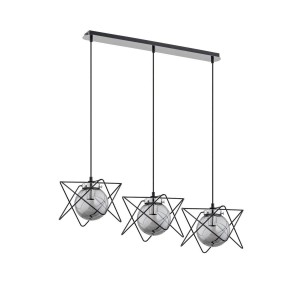 Lampa wisząca 3-punktowa SAGITO TRACK chrom/czarny