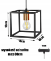 Lampa Sufitowa LOFT Kostka #457 