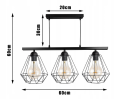 Nowoczesna Lampa Sufitowa LOFT Druciak #271 