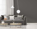 Lampa wisząca metalowa ABRAMO 1 WHITE