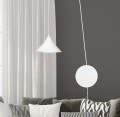 Lampa wisząca metalowa ABRAMO 1 WHITE