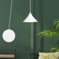 Lampa wisząca metalowa ABRAMO 1 WHITE