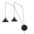Lampa wisząca metalowa ABRAMO 2 BLACK