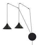 Lampa wisząca metalowa ABRAMO 2 BLACK