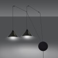 Lampa wisząca metalowa ABRAMO 2 BLACK