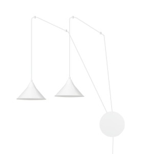Lampa wisząca metalowa ABRAMO 2 WHITE