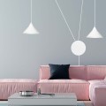 Lampa wisząca metalowa ABRAMO 2 WHITE