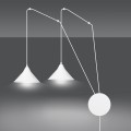 Lampa wisząca metalowa ABRAMO 2 WHITE