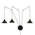 Lampa wisząca metalowa ABRAMO 3 BLACK