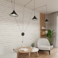 Lampa wisząca metalowa ABRAMO 3 BLACK