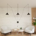 Lampa wisząca metalowa ABRAMO 3 BLACK