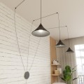 Lampa wisząca metalowa ABRAMO 3 BLACK