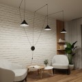 Lampa wisząca metalowa ABRAMO 3 BLACK