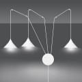 Lampa wisząca metalowa ABRAMO 3 WHITE