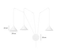 Lampa wisząca metalowa ABRAMO 3 WHITE