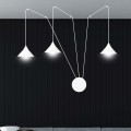 Lampa wisząca metalowa ABRAMO 3 WHITE