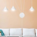 Lampa wisząca metalowa ABRAMO 3 WHITE